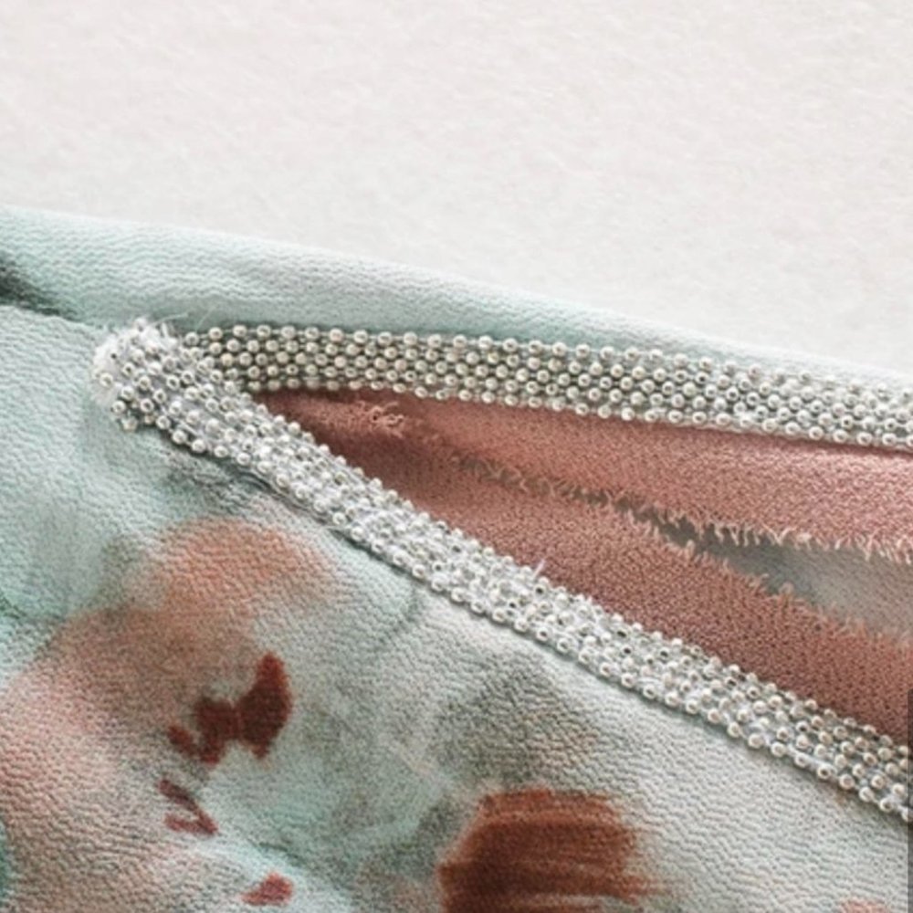 ZARA Limited Edition MAXI Floral Printed Slip Dress with Metallic Straps.  NWT - Picture 9 of 10